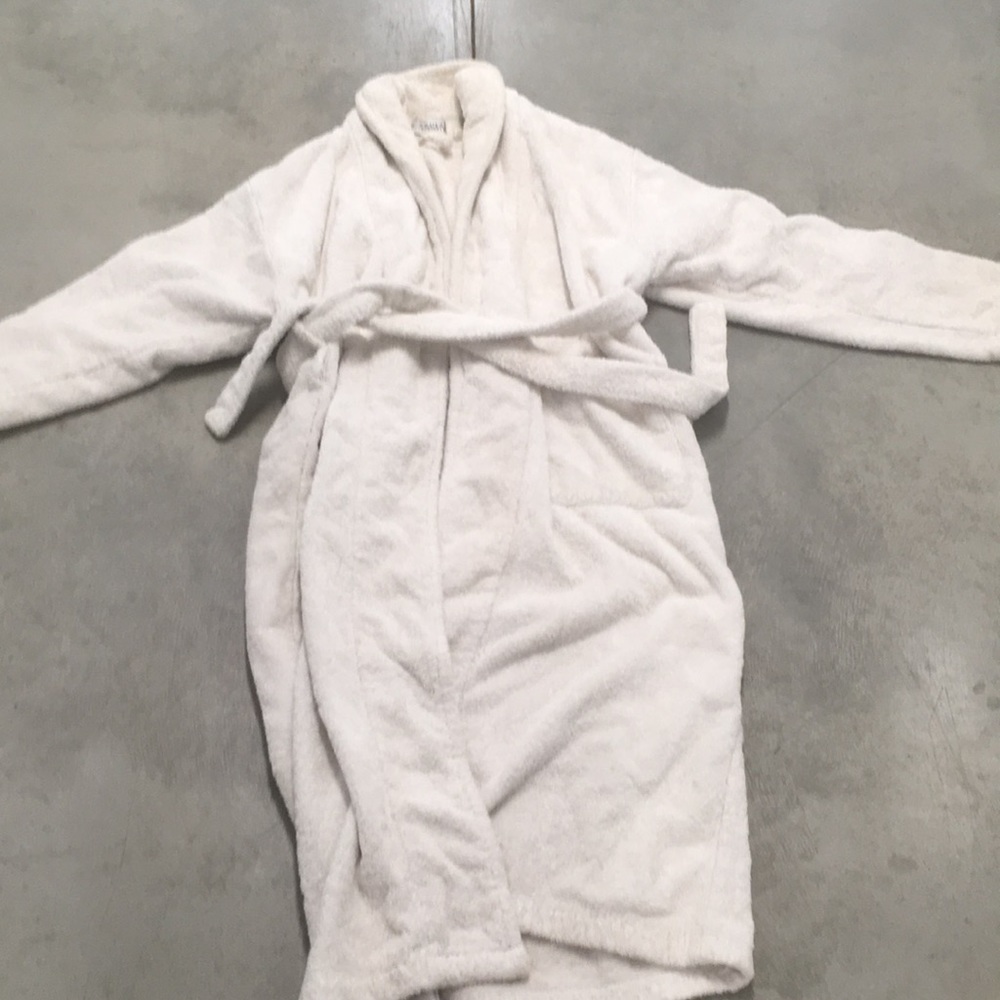 Restoration hardware full length white terry robe